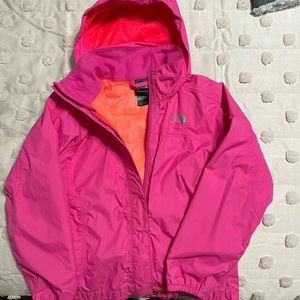 The North Face Hyvent Rain Jacket. Girls size 7/8 small